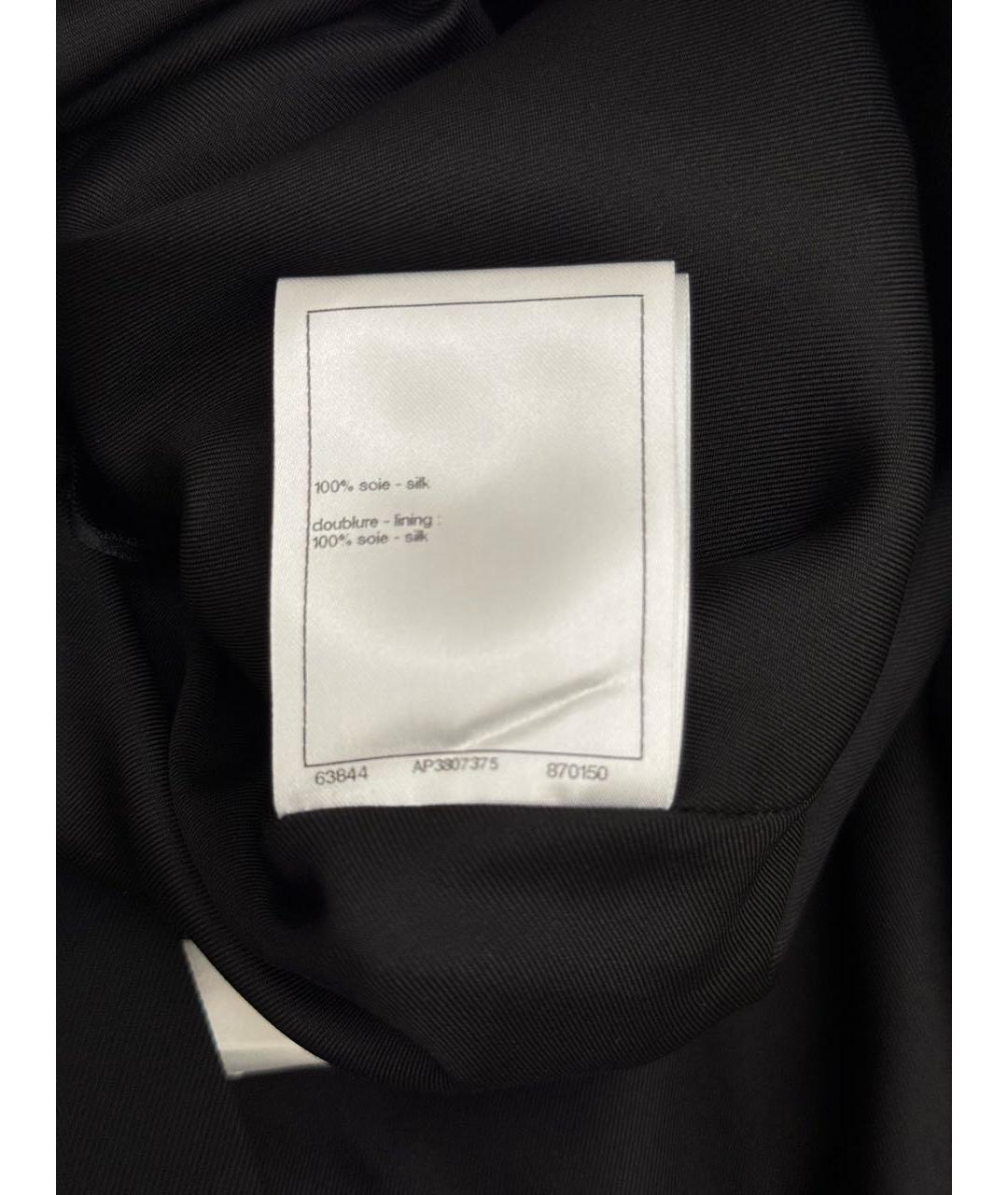 CHANEL Черная шелковая юбка миди, фото 5