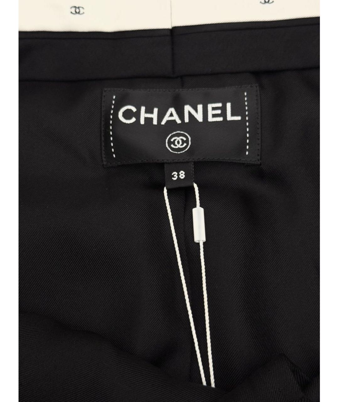 CHANEL Черная шелковая юбка миди, фото 3