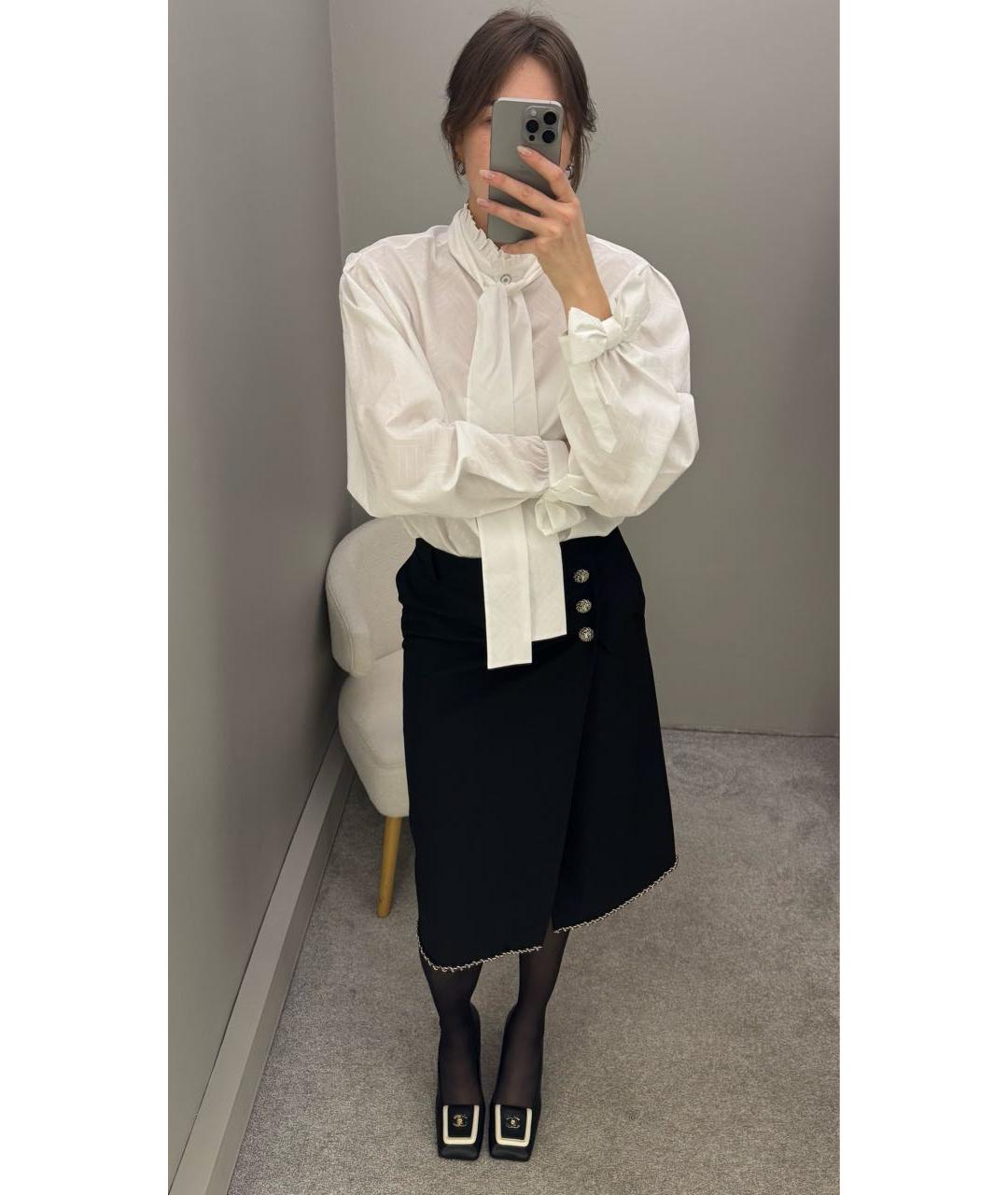 CHANEL Черная шелковая юбка миди, фото 6