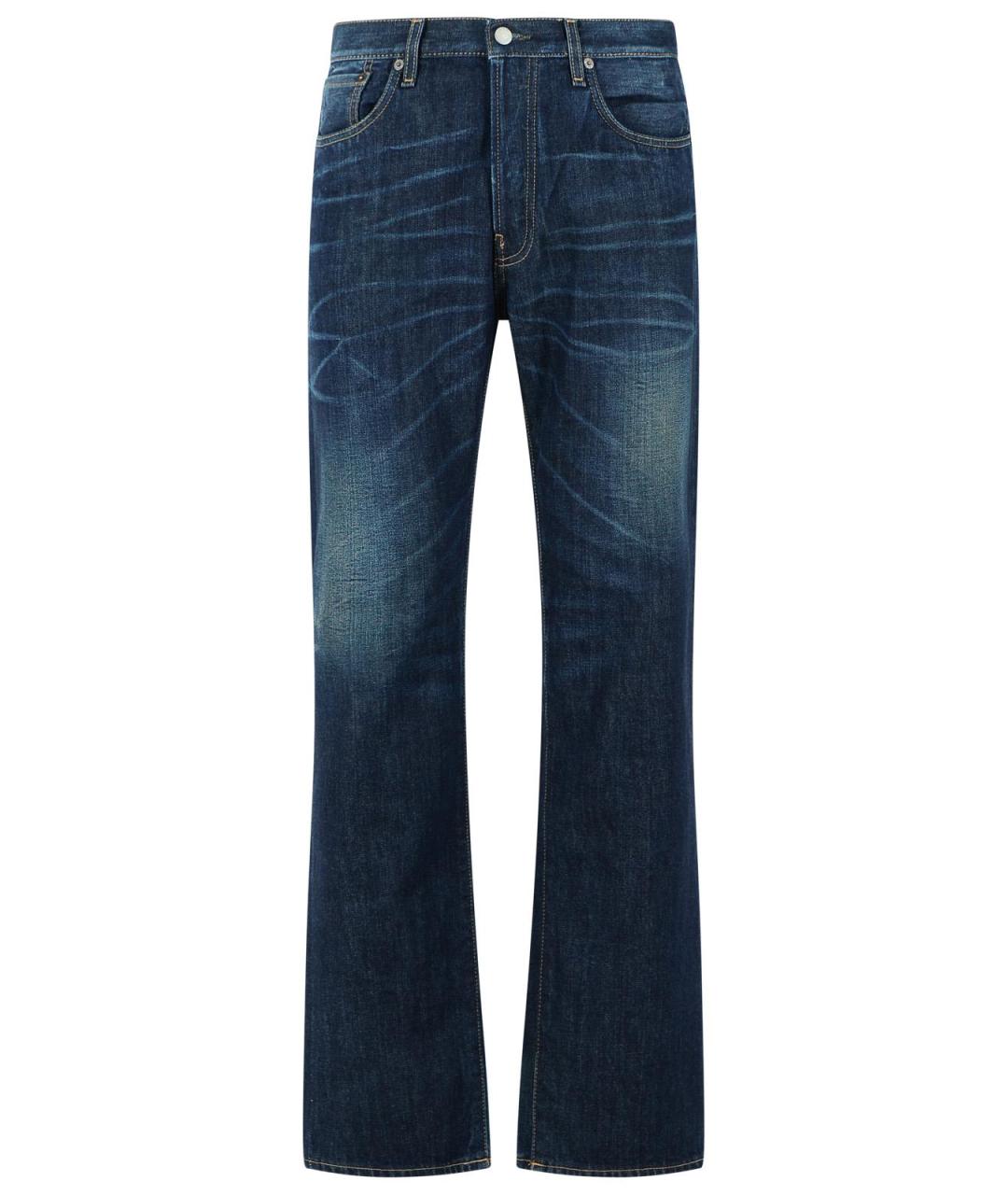 ACNE STUDIOS Синие хлопковые прямые джинсы, фото 1