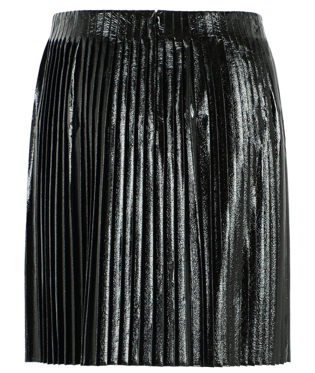 COURREGES Черная вискозная юбка мини, фото 3