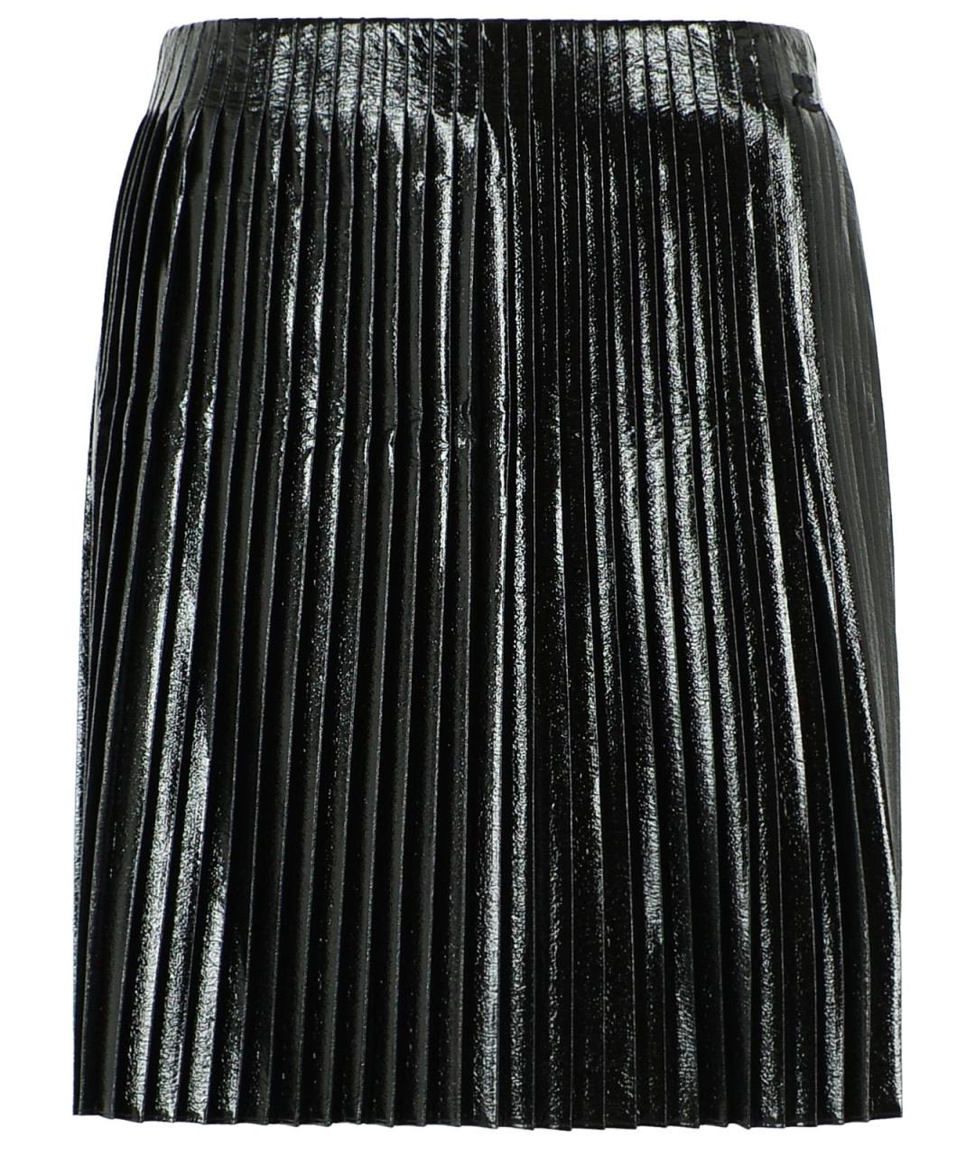 COURREGES Черная вискозная юбка мини, фото 1