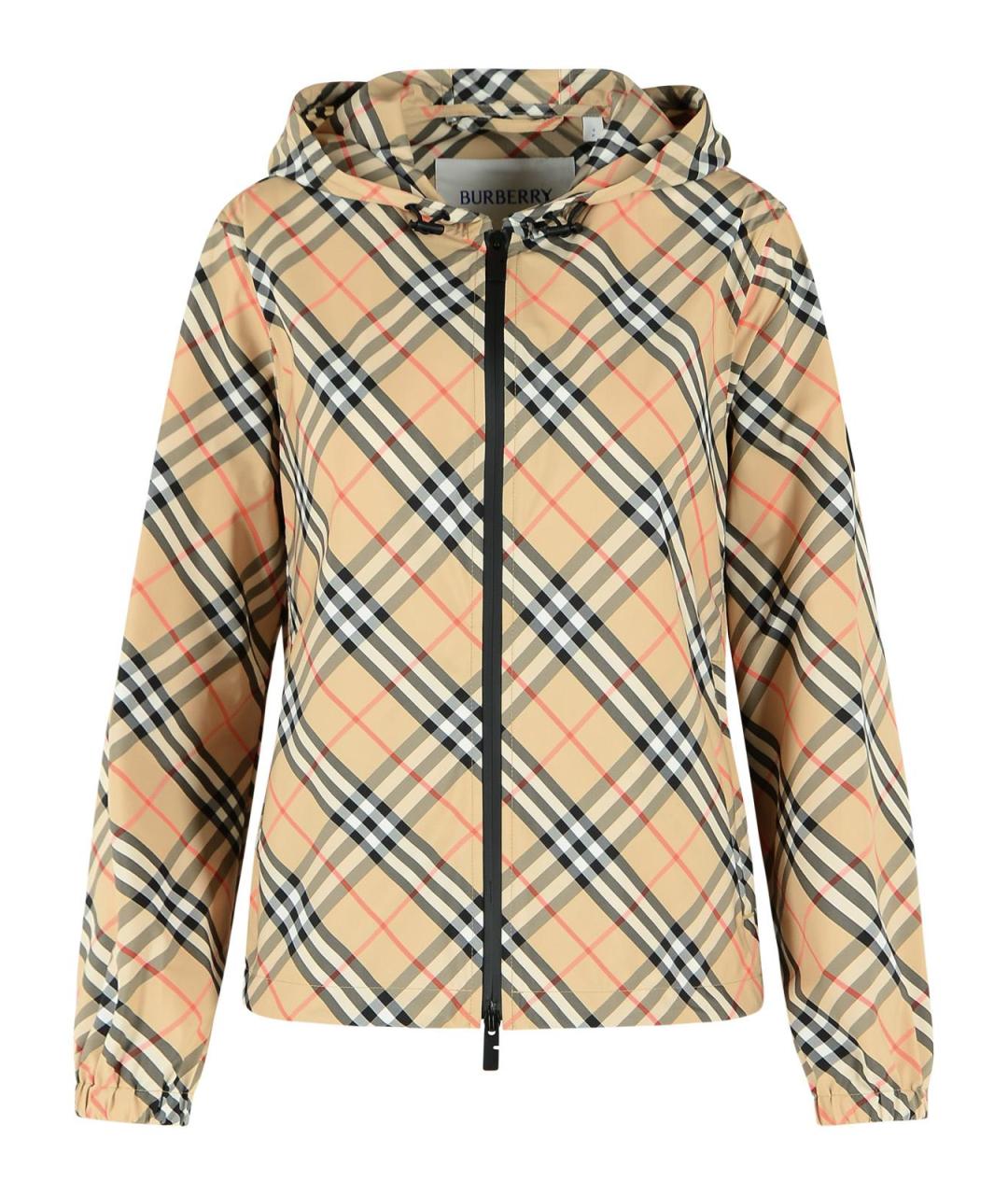 BURBERRY Бежевая полиэстеровая куртка, фото 1