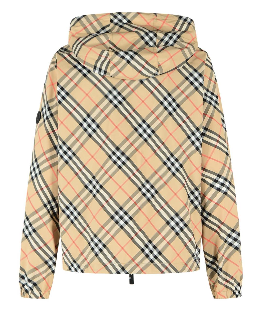 BURBERRY Бежевая полиэстеровая куртка, фото 3