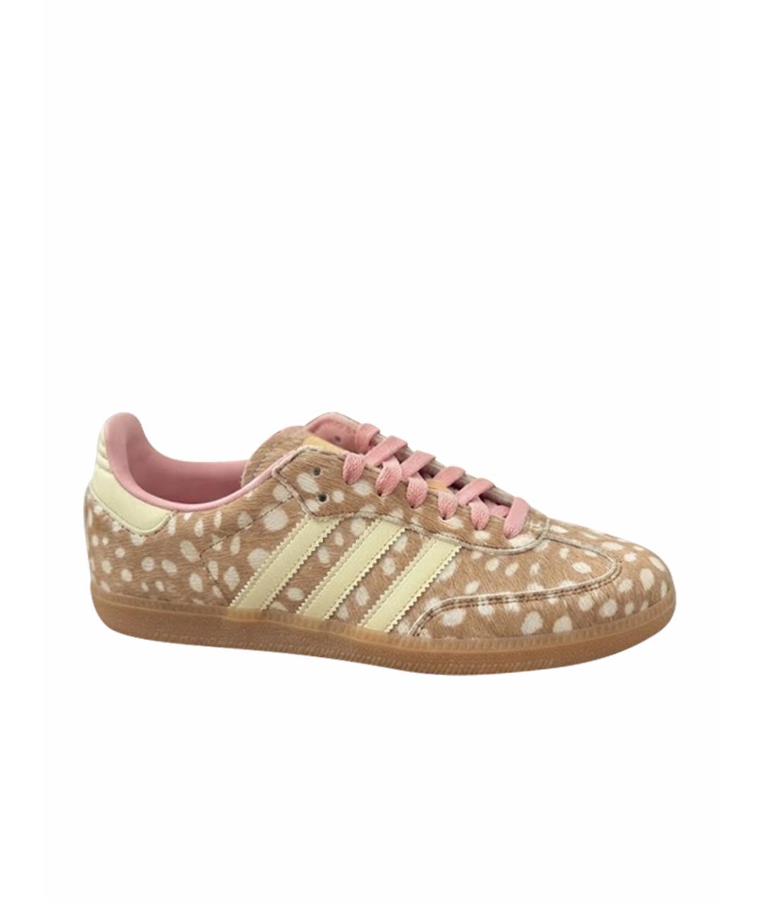 ADIDAS Бежевые кожаные кроссовки, фото 1