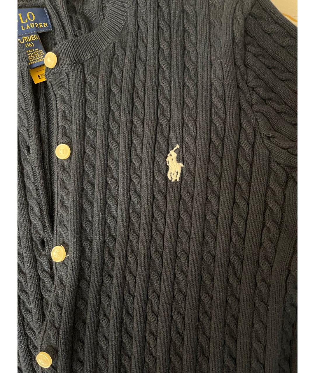 POLO RALPH LAUREN Темно-синий хлопковый кардиган, фото 4