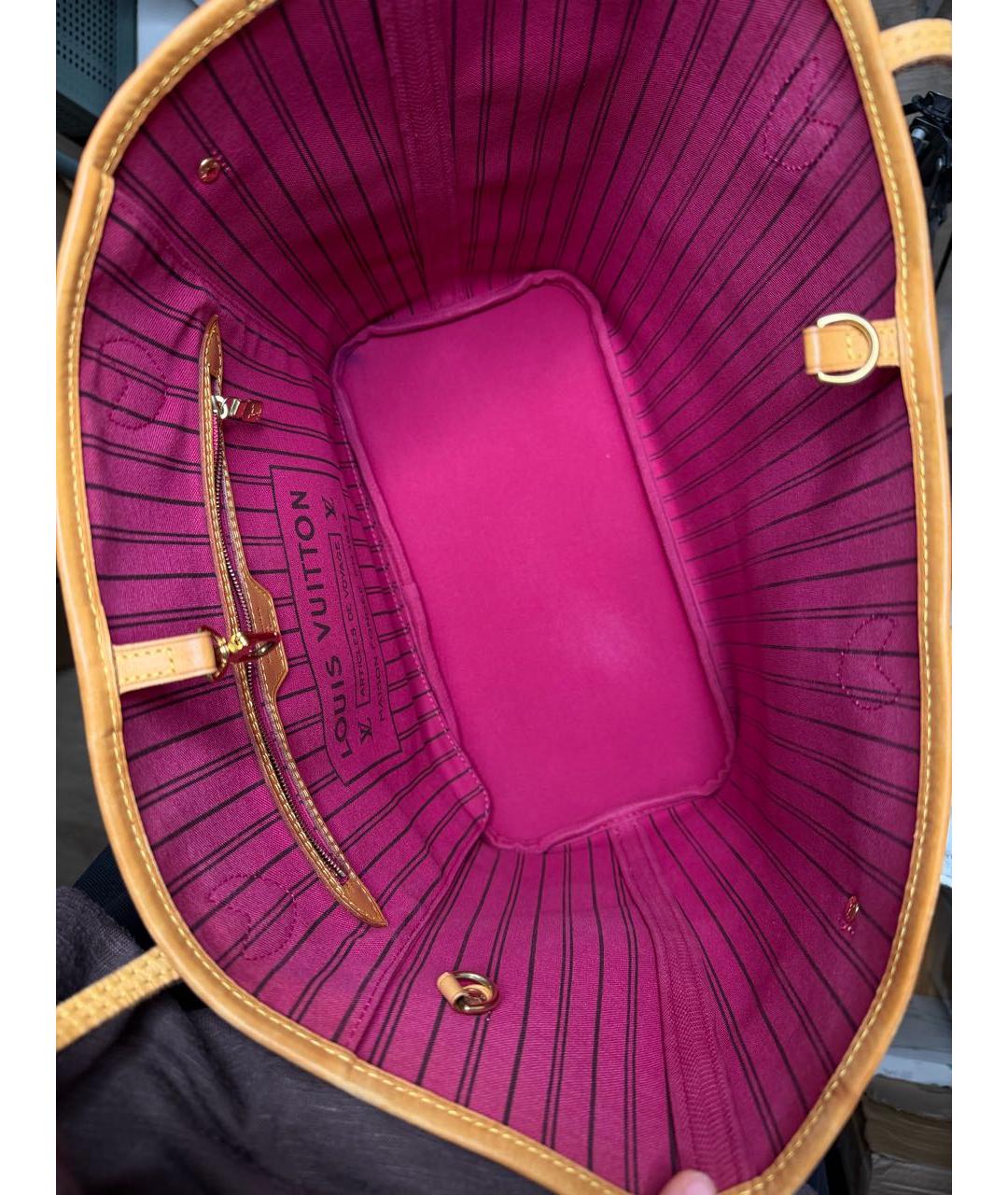 LOUIS VUITTON Коричневая сумка тоут из канвы, фото 3