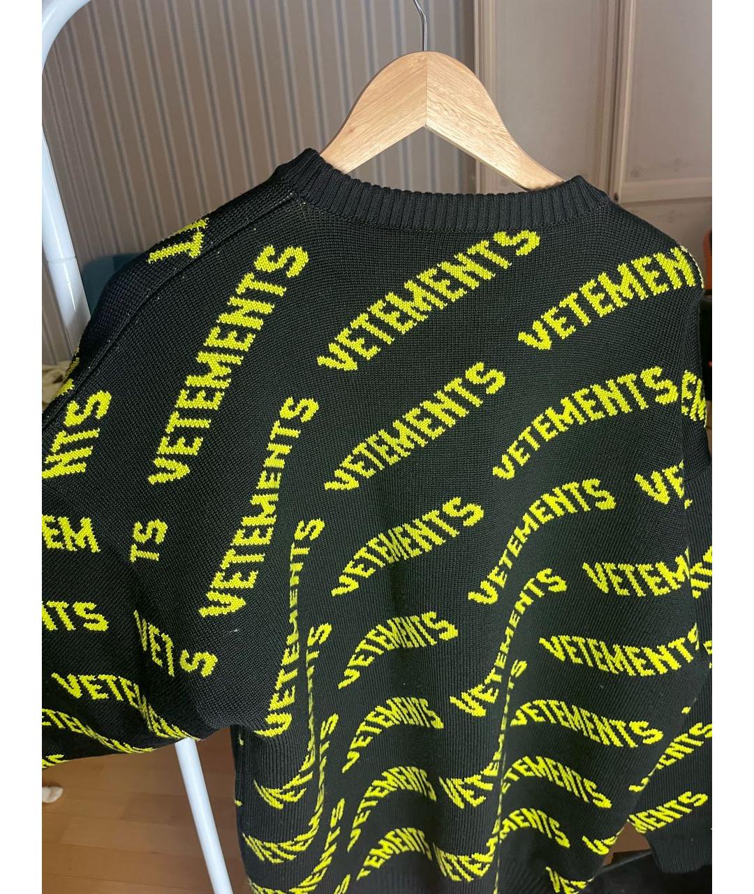 VETEMENTS Черный шерстяной джемпер / свитер, фото 2