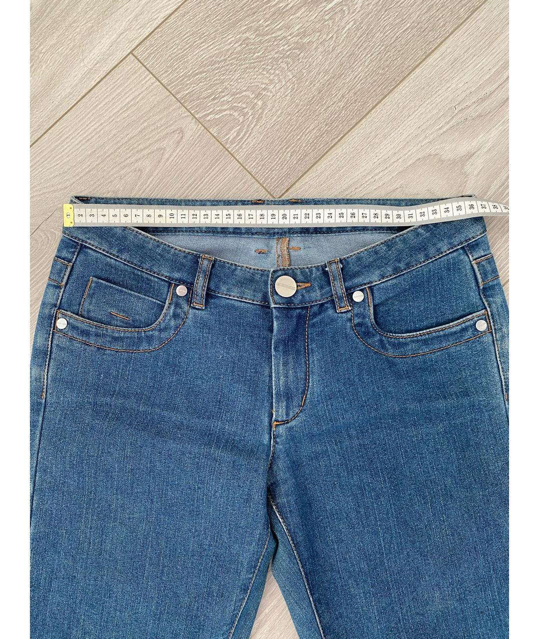 BIKKEMBERGS Синие хлопко-эластановые прямые джинсы, фото 3