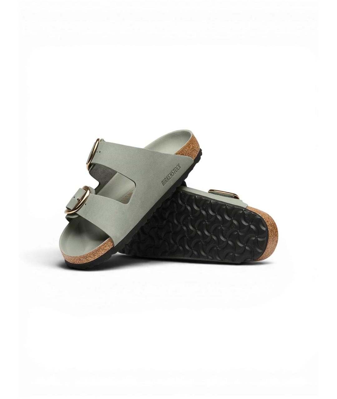 BIRKENSTOCK Зеленые кожаные сандалии, фото 5