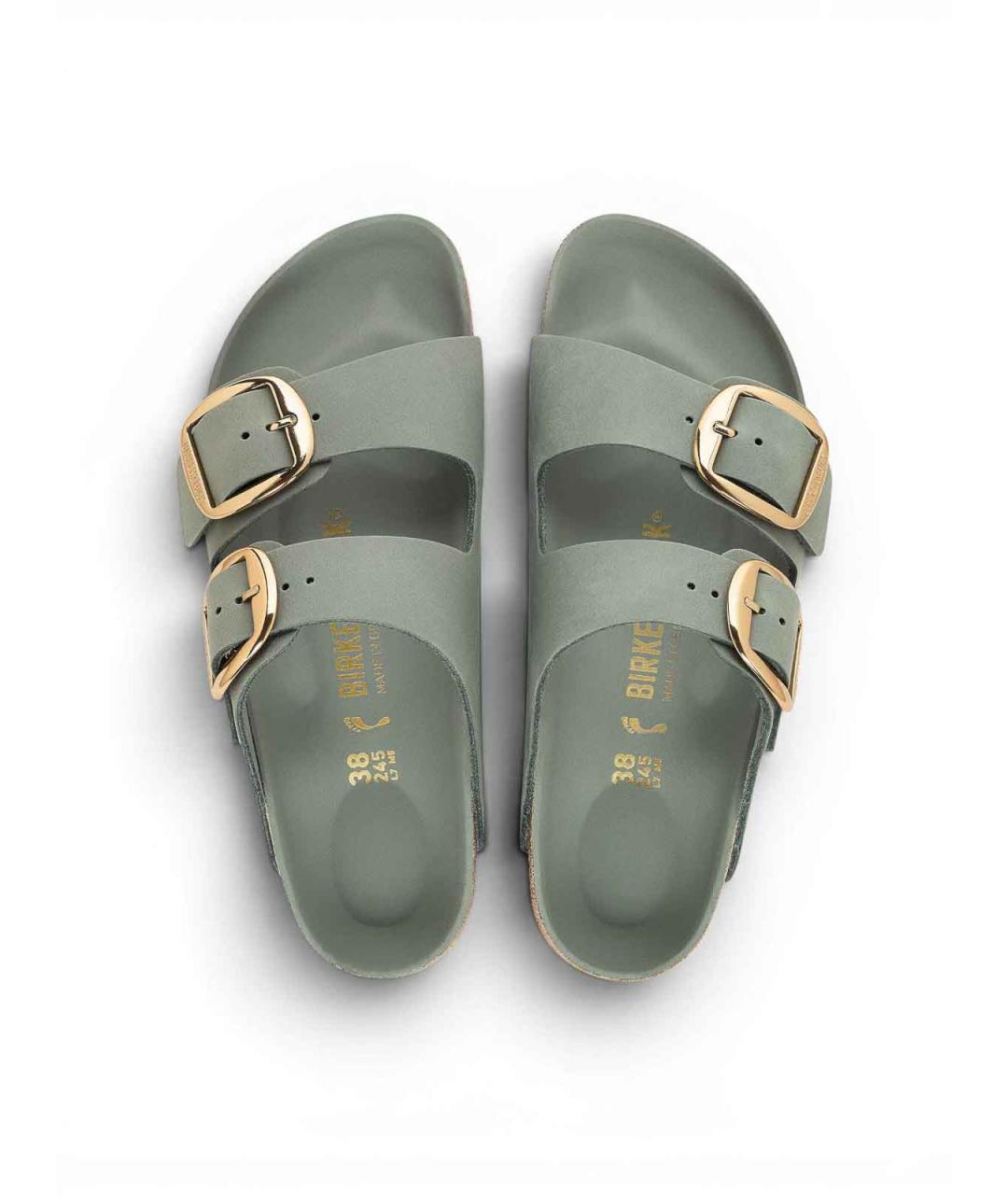 BIRKENSTOCK Зеленые кожаные сандалии, фото 3