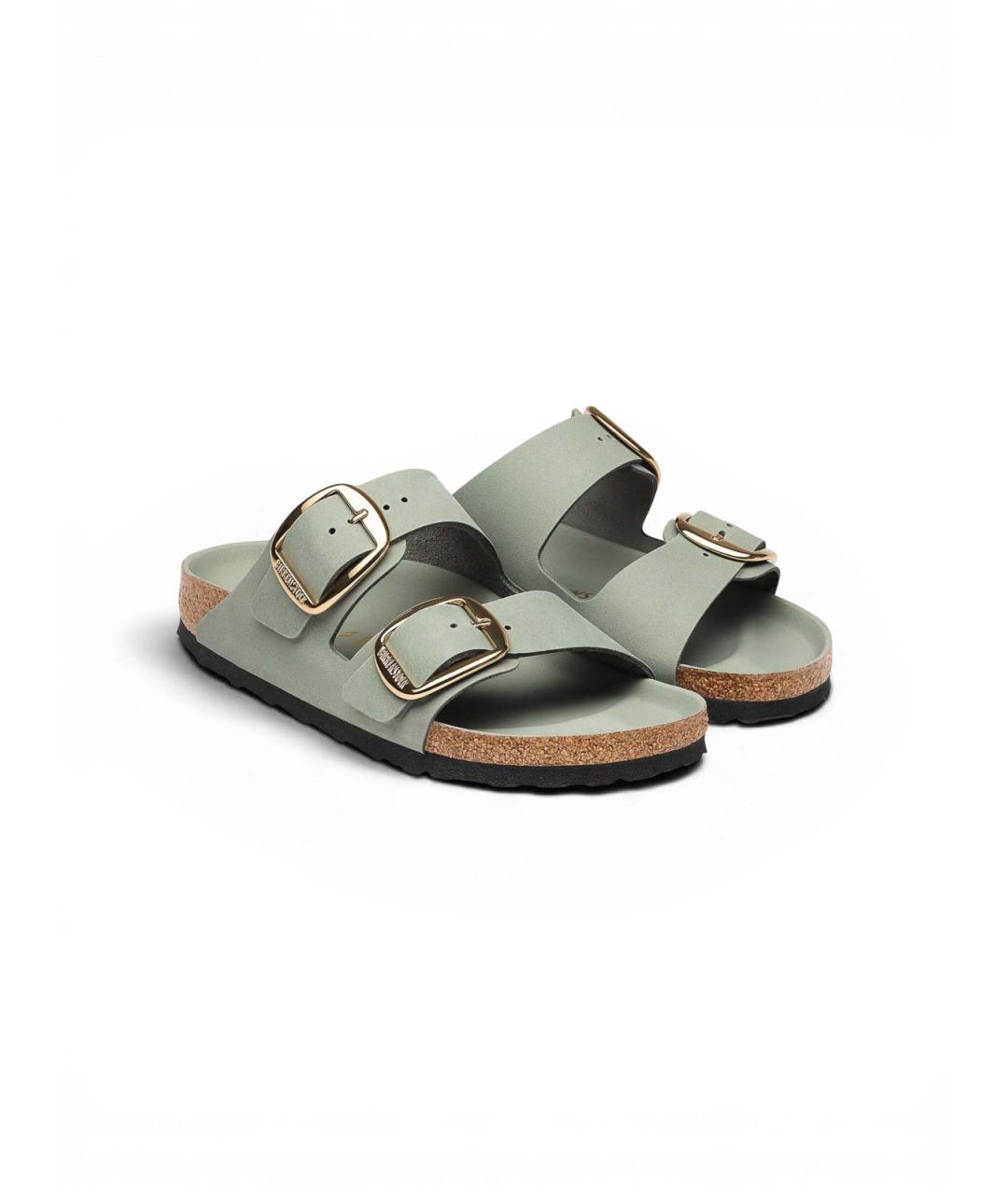 BIRKENSTOCK Зеленые кожаные сандалии, фото 4