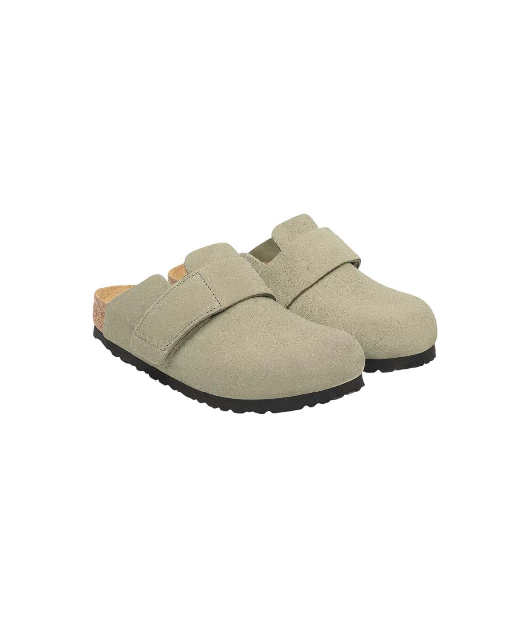 BIRKENSTOCK Зеленые замшевые мюли, фото 3
