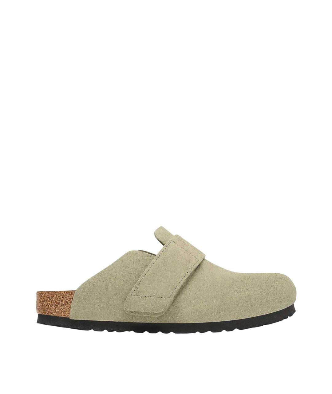 BIRKENSTOCK Зеленые замшевые мюли, фото 1