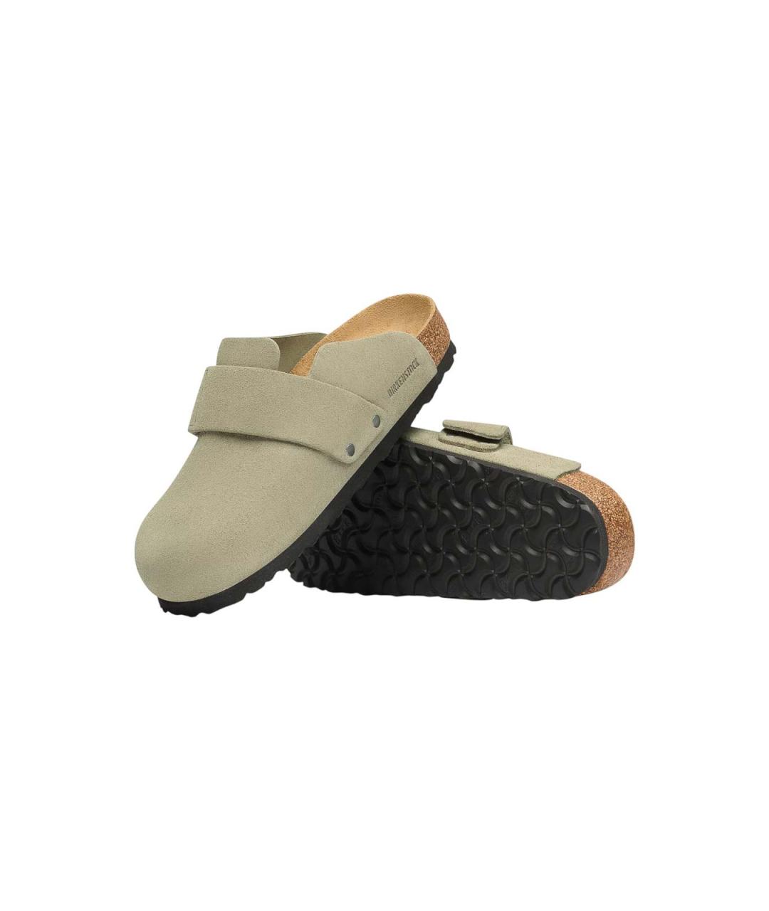 BIRKENSTOCK Зеленые замшевые мюли, фото 5