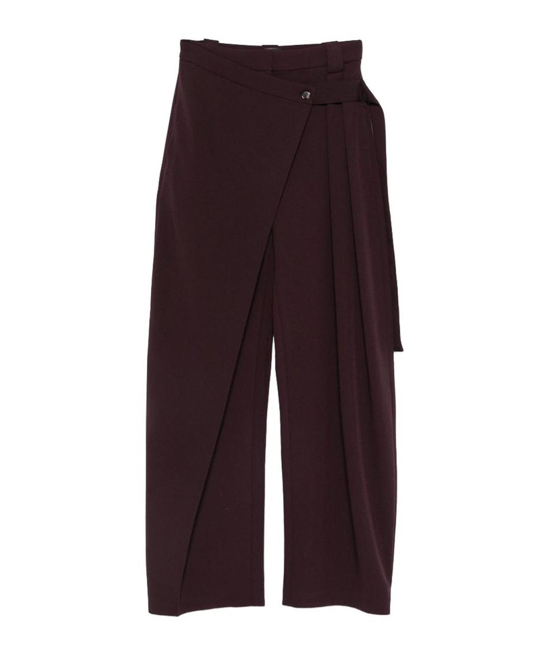 PINKO Фиолетовые полиэстеровые брюки широкие, фото 1