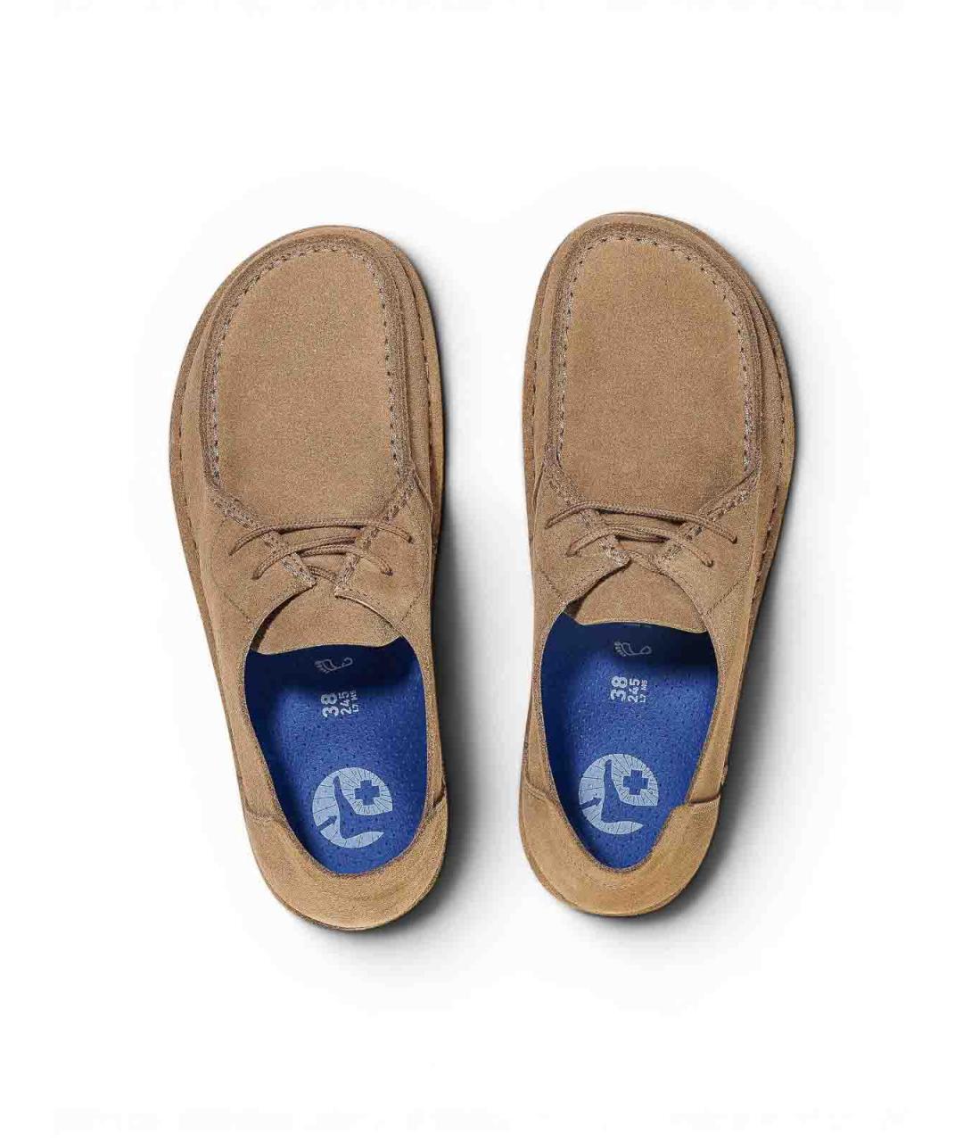 BIRKENSTOCK Бежевые замшевые низкие ботинки, фото 3