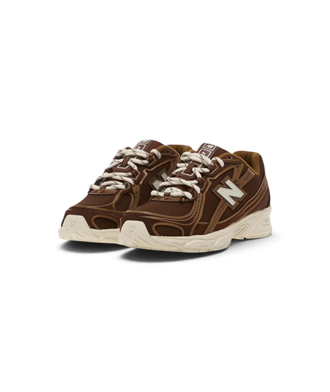 NEW BALANCE Коричневые замшевые кроссовки, фото 3