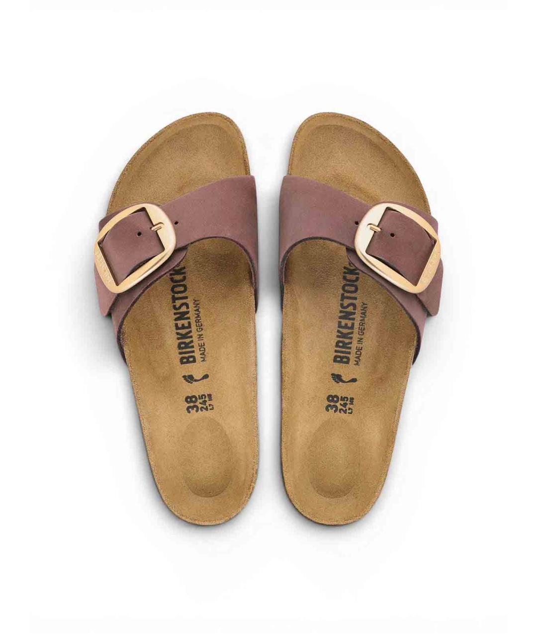 BIRKENSTOCK Коричневые замшевые шлепанцы, фото 3