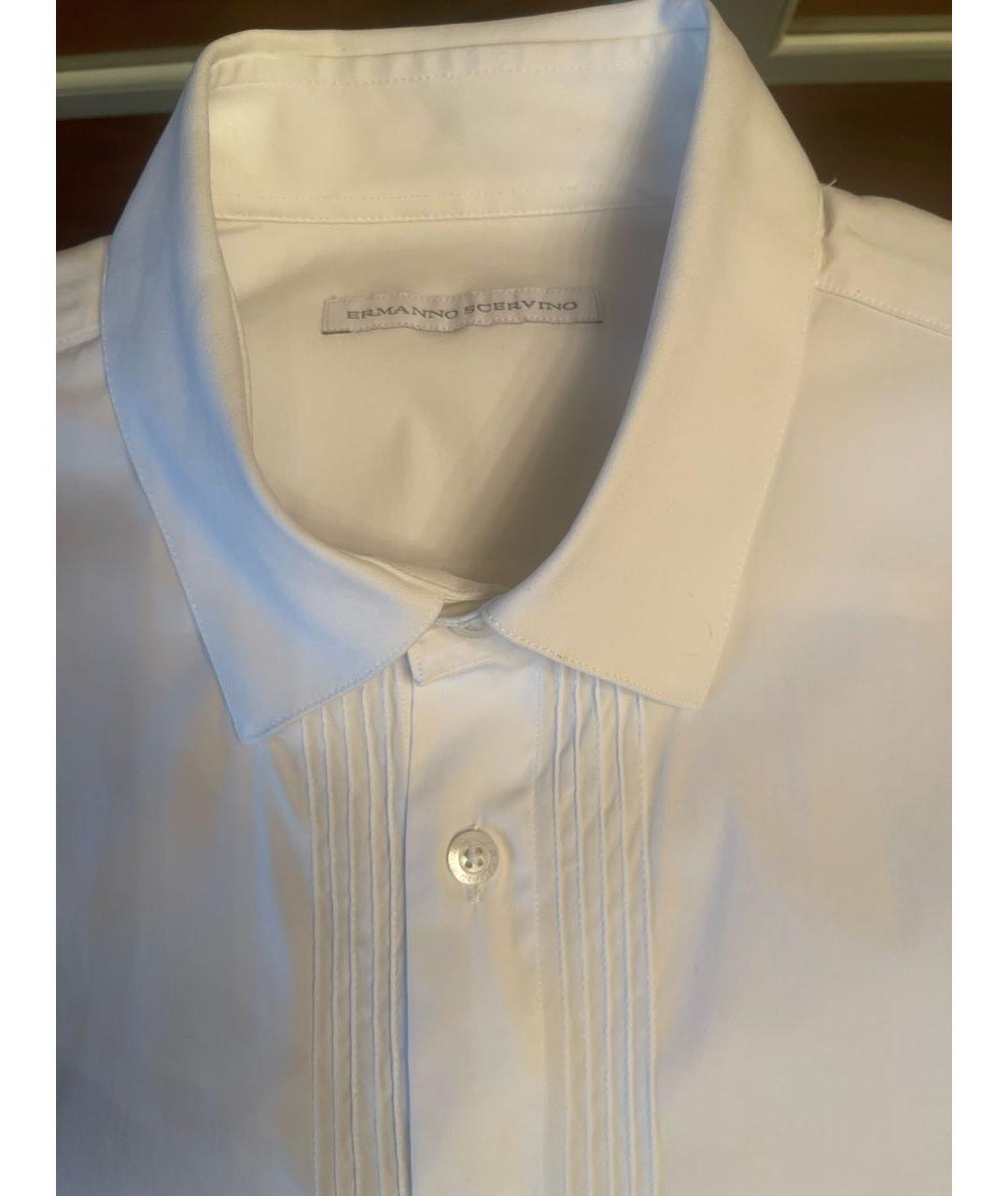 ERMANNO SCERVINO Белая хлопковая классическая рубашка, фото 3