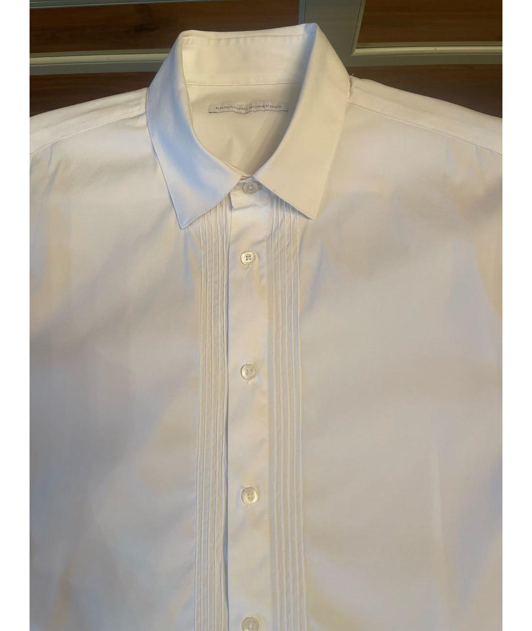 ERMANNO SCERVINO Белая хлопковая классическая рубашка, фото 4