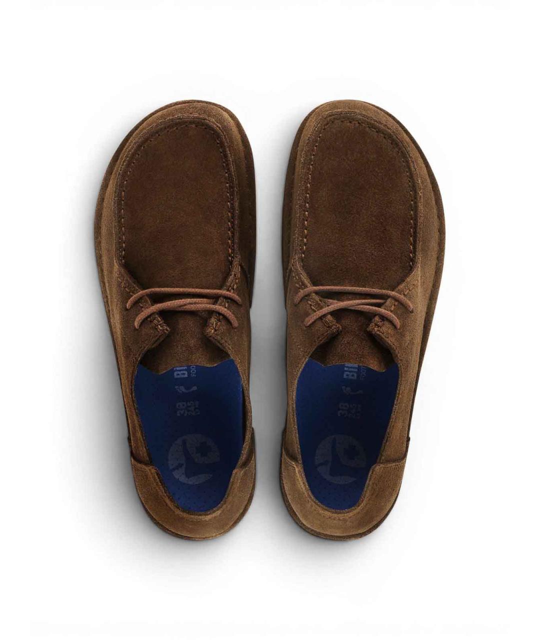 BIRKENSTOCK Коричневые замшевые низкие ботинки, фото 3