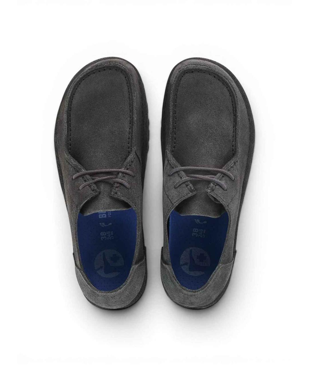 BIRKENSTOCK Серые замшевые низкие ботинки, фото 3