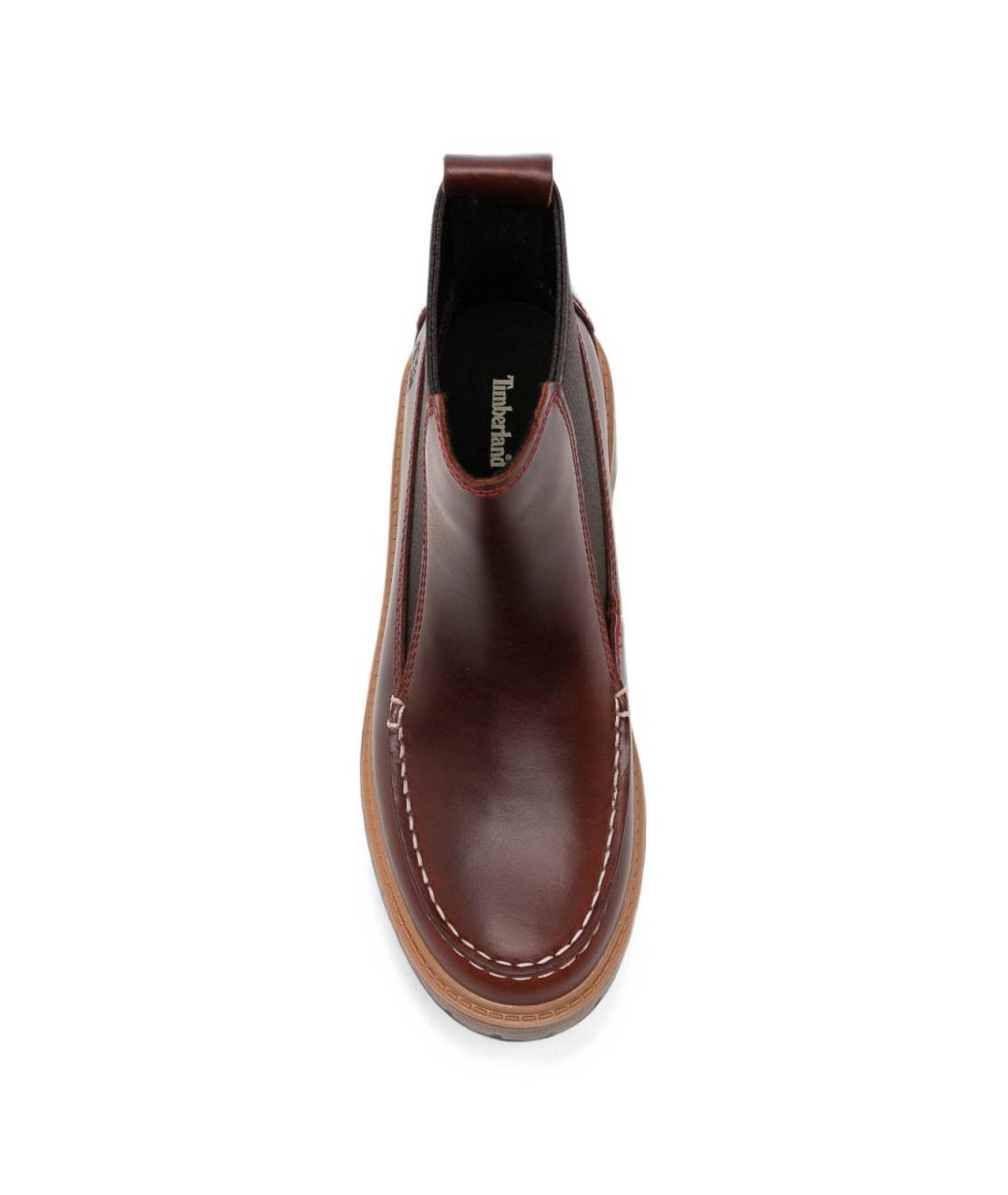 TIMBERLAND Бордовые кожаные ботинки, фото 2