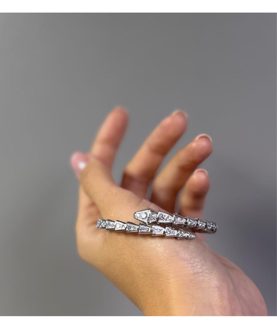 BVLGARI Серебряный браслет из белого золота, фото 3