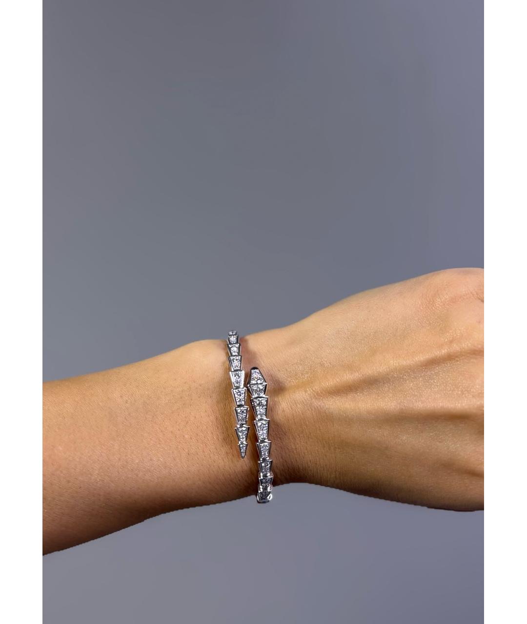 BVLGARI Серебряный браслет из белого золота, фото 4