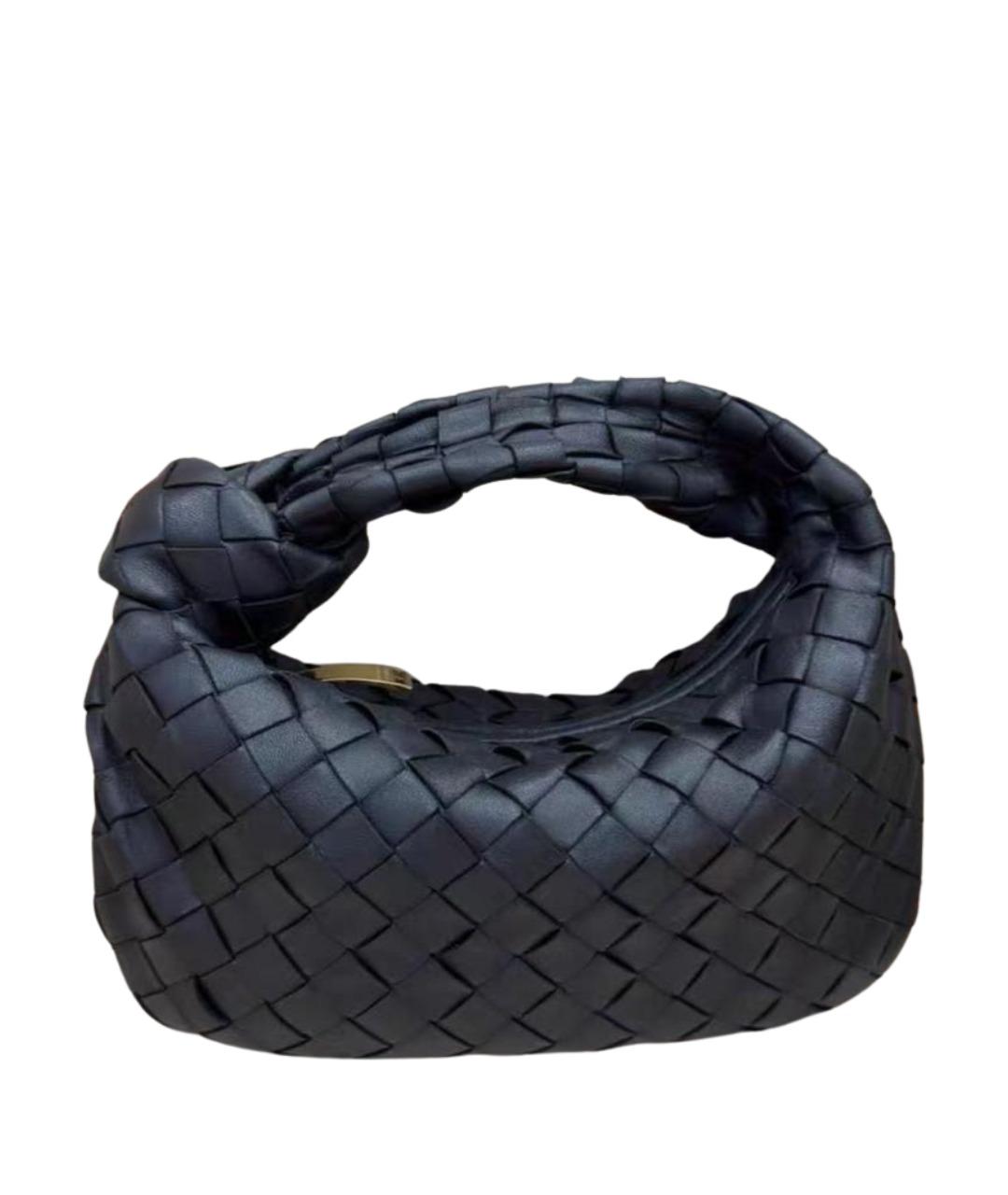 BOTTEGA VENETA Черная кожаная сумка с короткими ручками, фото 1