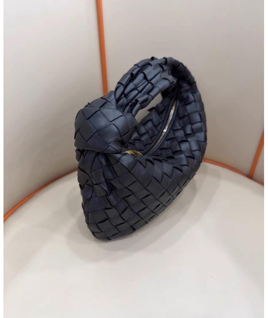 BOTTEGA VENETA Черная кожаная сумка с короткими ручками, фото 3