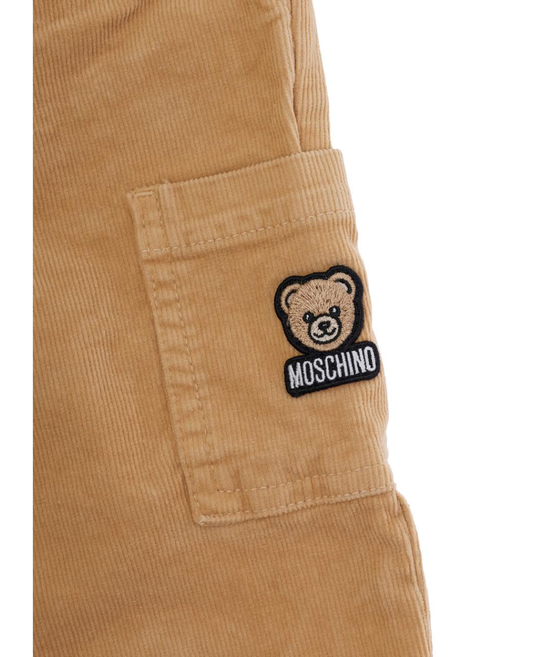 MOSCHINO Бежевые хлопковые брюки и шорты, фото 3