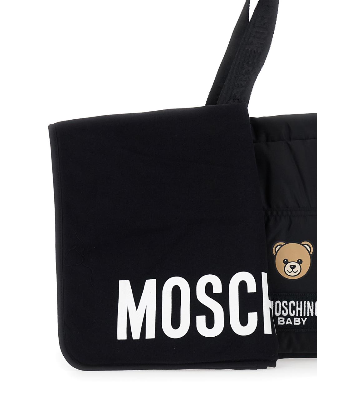MOSCHINO Черная тканевая сумка для мамы, фото 3