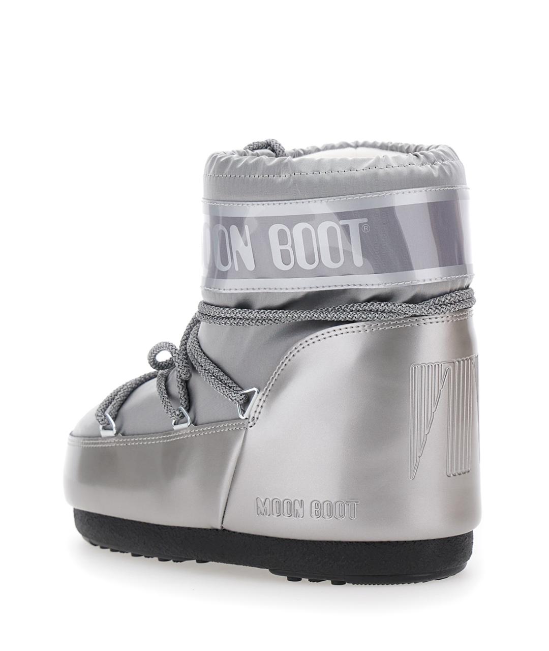 MOON BOOT Серебряные синтетические ботинки, фото 3