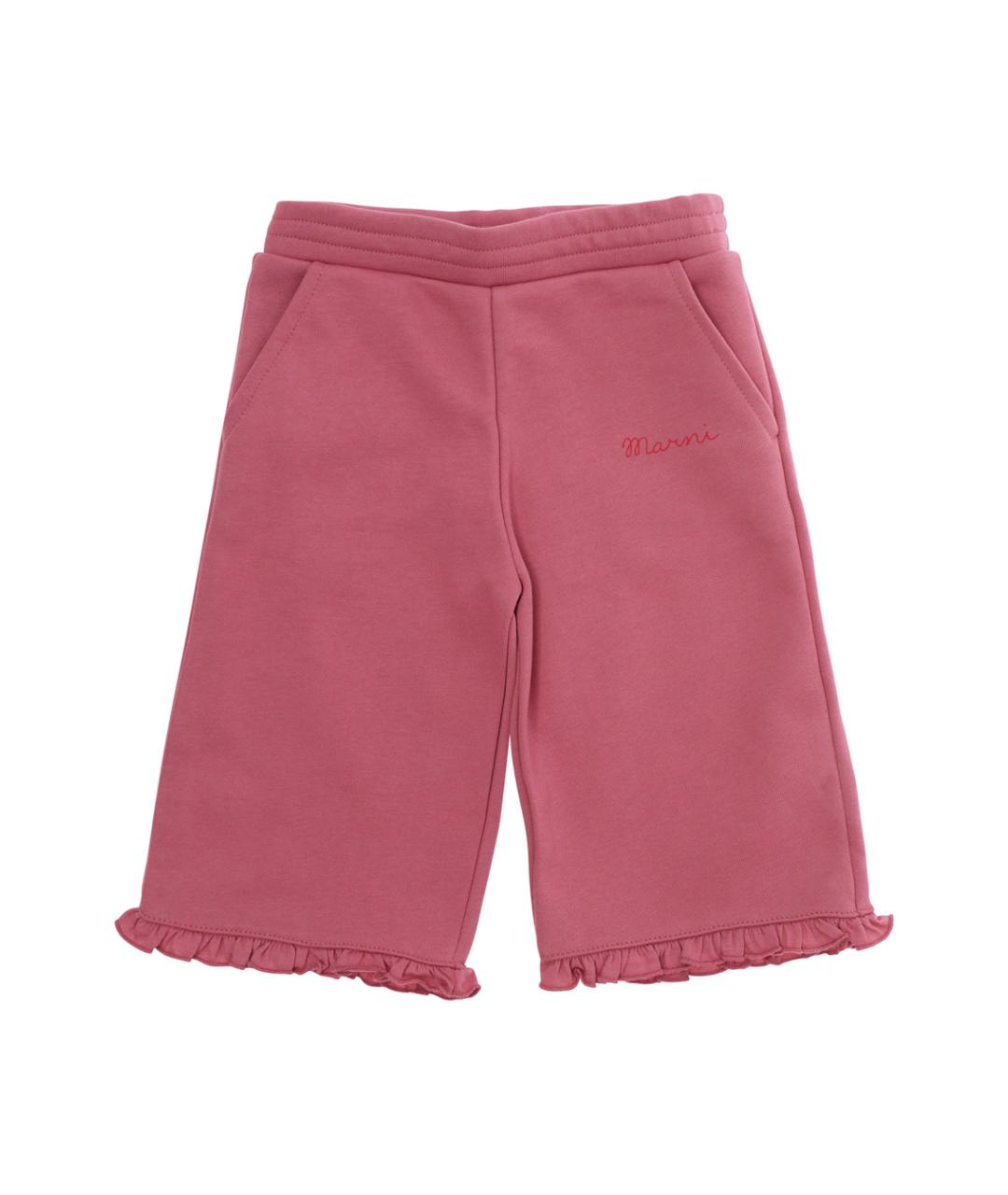 MARNI Розовые хлопковые брюки и шорты, фото 1
