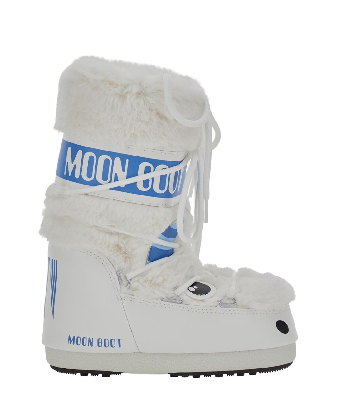 MOON BOOT Белые синтетические ботинки, фото 1