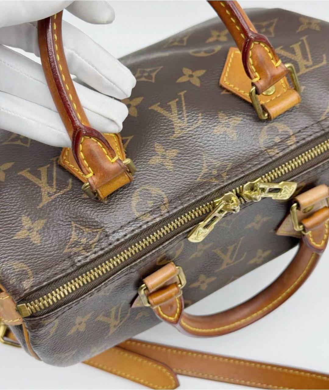 LOUIS VUITTON Коричневая сумка через плечо из канвы, фото 8
