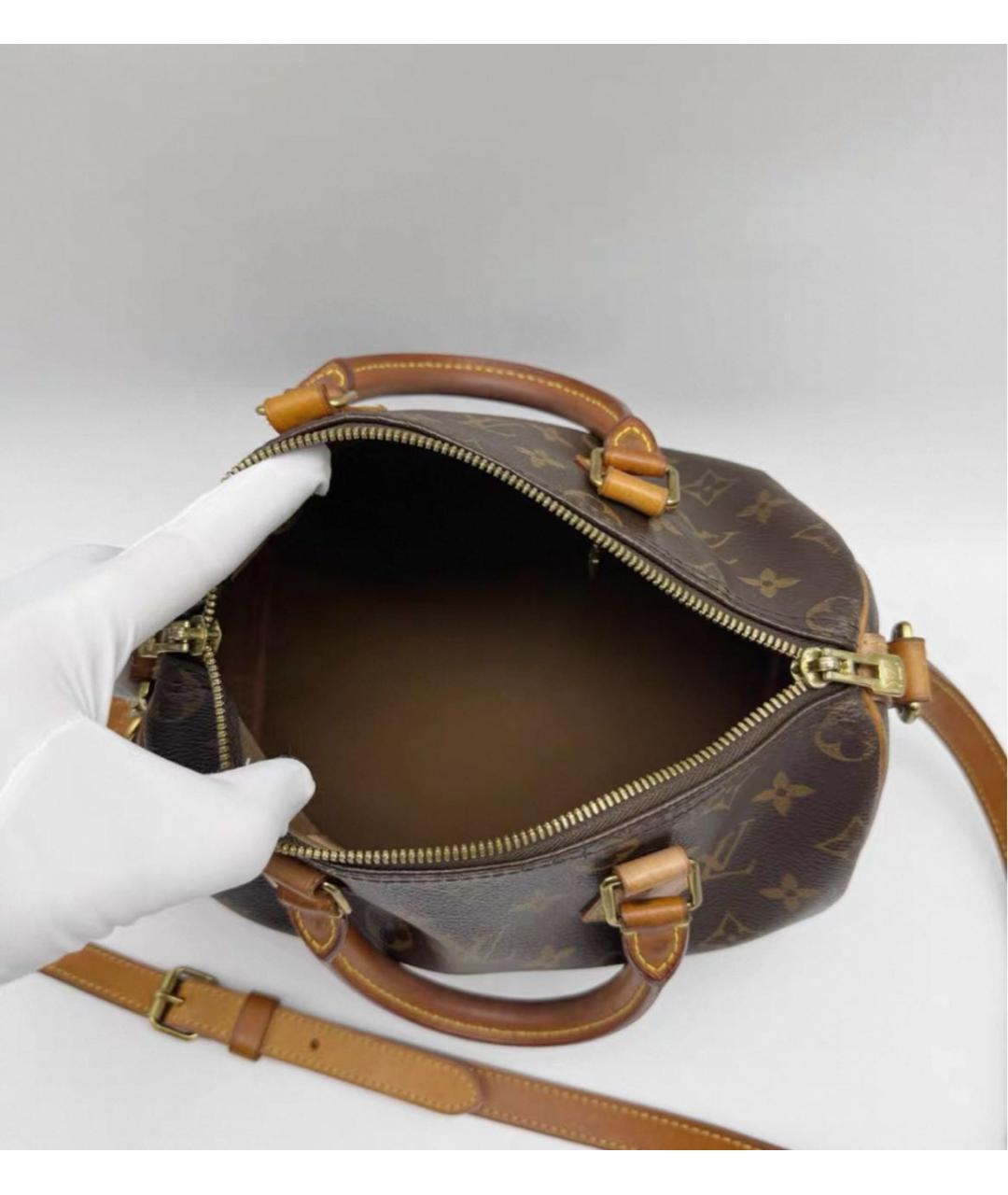 LOUIS VUITTON Коричневая сумка через плечо из канвы, фото 7