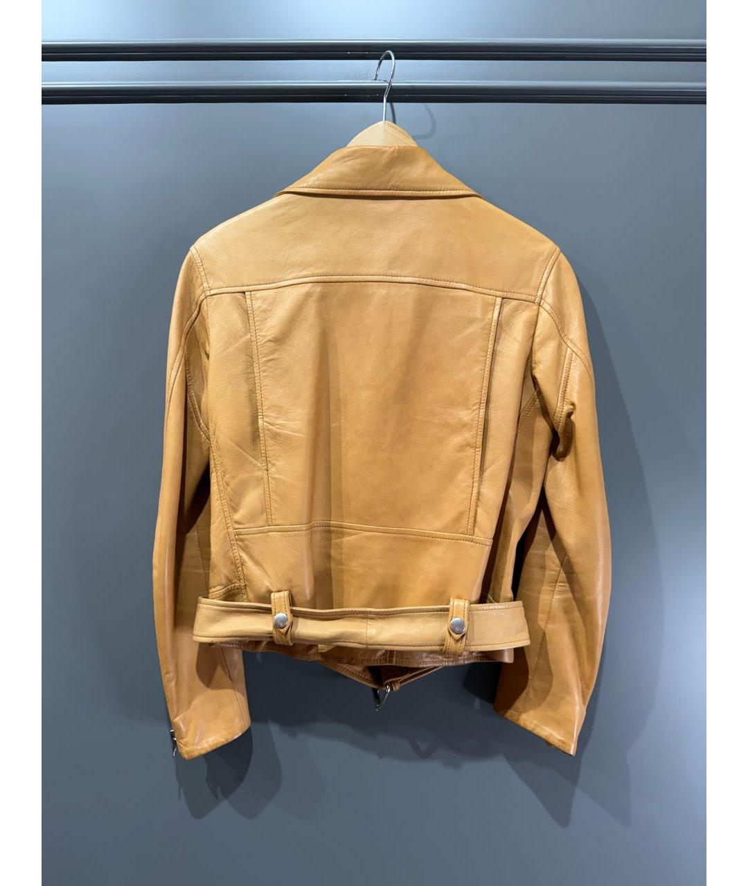 ACNE STUDIOS Бежевая кожаная куртка, фото 2