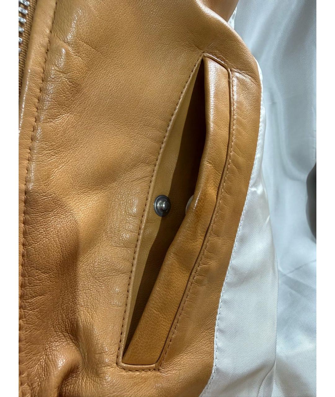 ACNE STUDIOS Бежевая кожаная куртка, фото 4