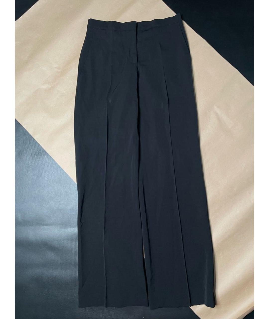 MAX MARA Черные хлопковые брюки широкие, фото 5