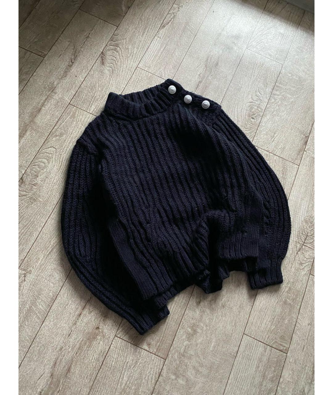 ZADIG & VOLTAIRE Темно-синий шерстяной джемпер / свитер, фото 4
