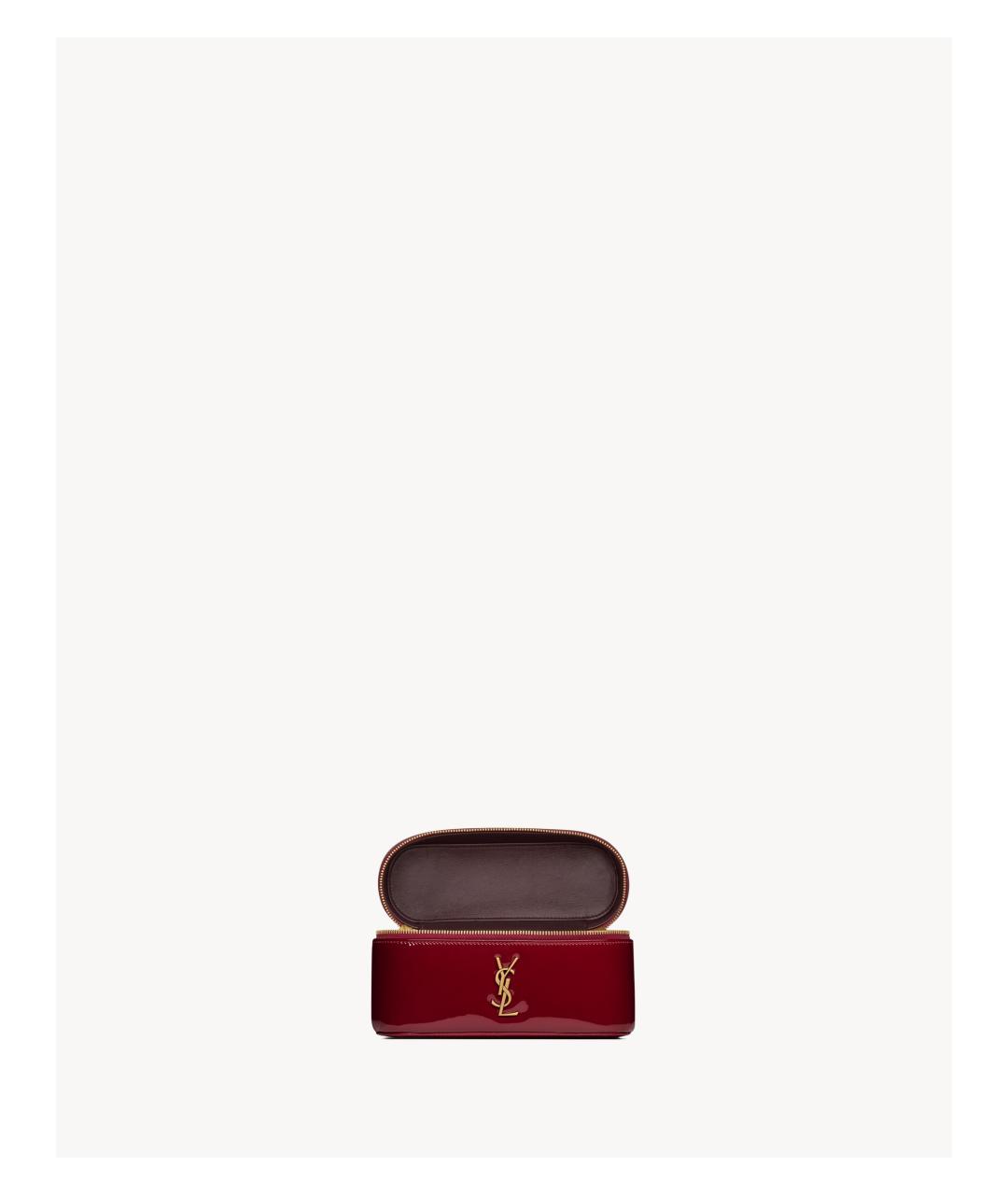 SAINT LAURENT Красная сумка через плечо из лакированной кожи, фото 4