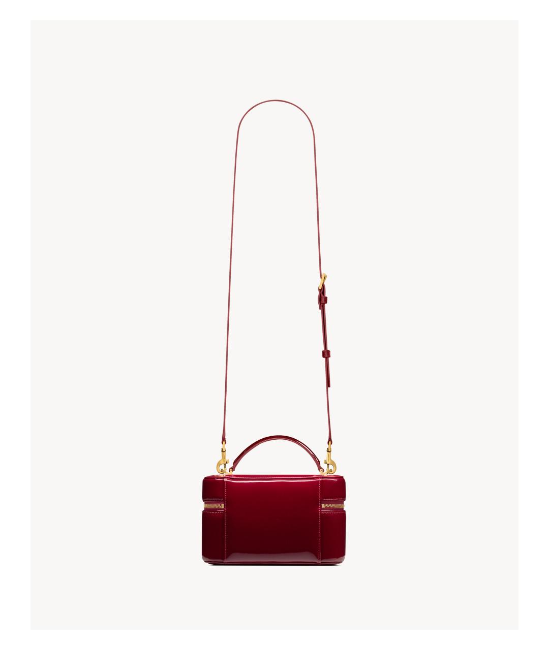 SAINT LAURENT Красная сумка через плечо из лакированной кожи, фото 2