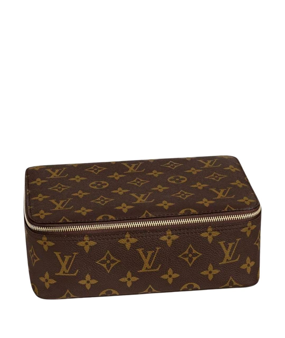 LOUIS VUITTON Коричневая косметичка из канвы, фото 1