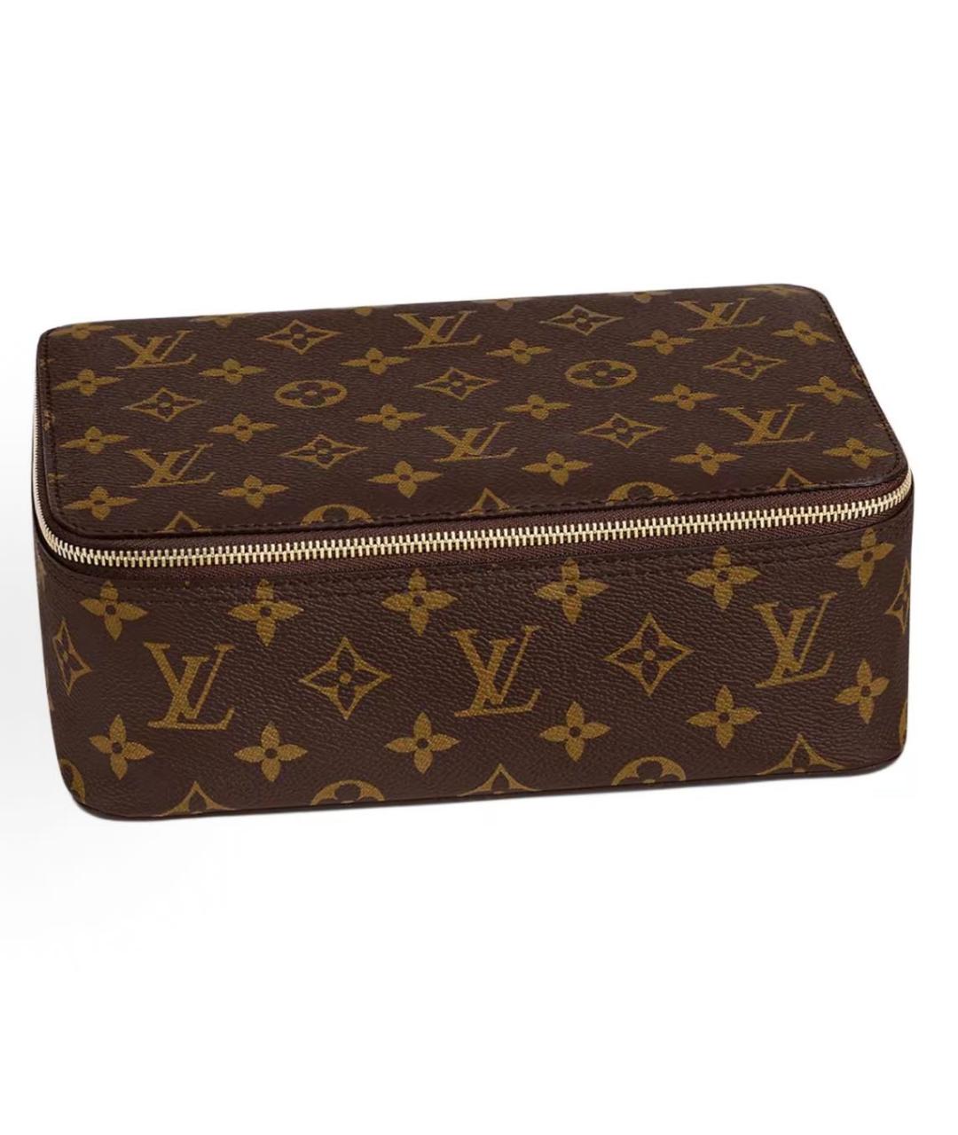 LOUIS VUITTON Коричневая косметичка из канвы, фото 5