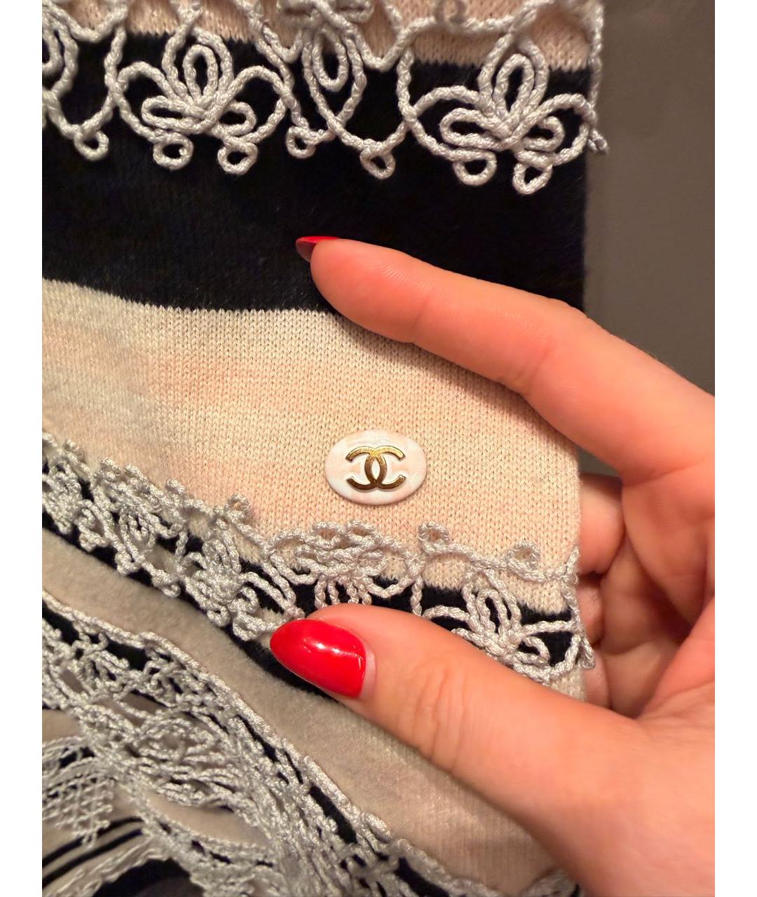 CHANEL Мульти кашемировое повседневное платье, фото 4