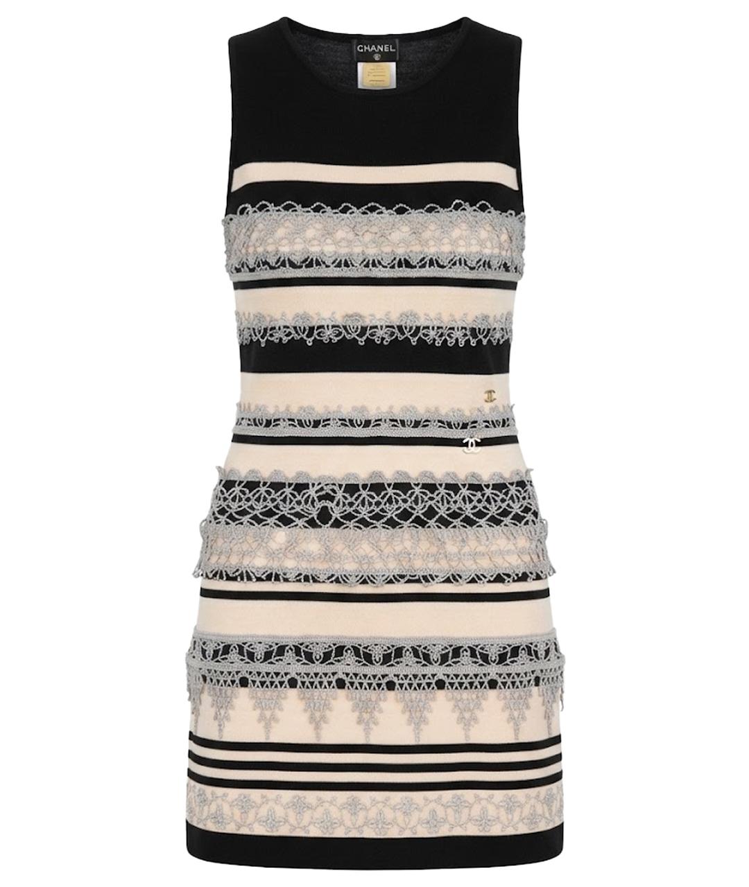 CHANEL Мульти кашемировое повседневное платье, фото 1
