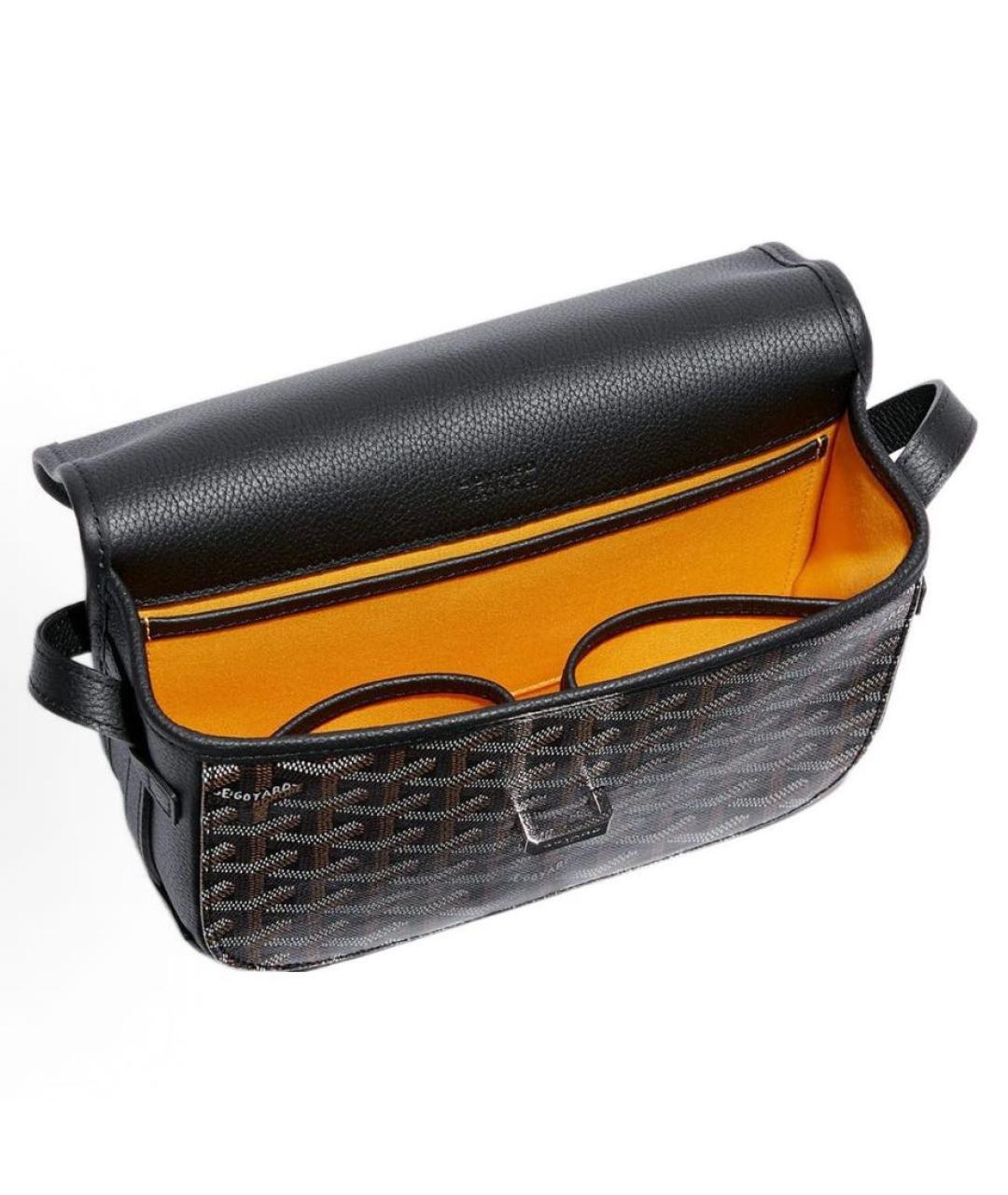 GOYARD Черная сумка на плечо из канвы, фото 3